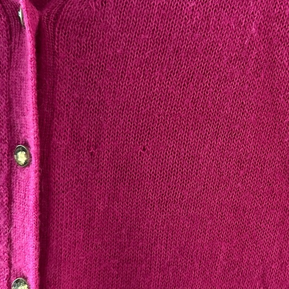 J. Crew Pink Alpaca Merino Wool Blend V-Neck Knit Cardigan Women’s Size Medium - Picture 6 of 16